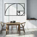 Golden Ratio Spiral Metal Wall Art - Elegant Geometric Design - KAF141