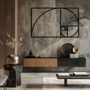 Golden Ratio Spiral Metal Wall Art - Elegant Geometric Design - KAF141