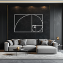 Golden Ratio Spiral Metal Wall Art - Elegant Geometric Design - KAF141