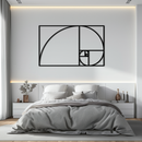 Golden Ratio Spiral Metal Wall Art - Elegant Geometric Design - KAF141