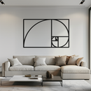 Golden Ratio Spiral Metal Wall Art - Elegant Geometric Design - KAF141