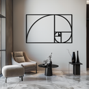Golden Ratio Spiral Metal Wall Art - Elegant Geometric Design - KAF141
