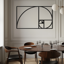 Golden Ratio Spiral Metal Wall Art - Elegant Geometric Design - KAF141