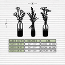 Rustic Floral Bottle Metal Wall Art - Elegant Vase & Flower Steel Decor - KAF142