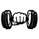 Gym Dumbbell Power Metal Wall Art - Bold and Motivational Gym Decor - KAF143