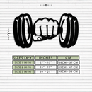Gym Dumbbell Power Metal Wall Art - Bold and Motivational Gym Decor - KAF143