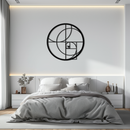 Golden Ratio Circular Metal Wall Art - Fibonacci-Inspired Geometric Design - KAF145