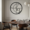 Golden Ratio Circular Metal Wall Art - Fibonacci-Inspired Geometric Design - KAF145