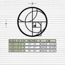 Golden Ratio Circular Metal Wall Art - Fibonacci-Inspired Geometric Design - KAF145