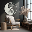 Yin-Yang Tree of Life Metal Wall Art - Harmonious Nature-Inspired Decor - KAF147
