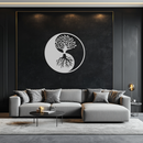 Yin-Yang Tree of Life Metal Wall Art - Harmonious Nature-Inspired Decor - KAF147