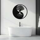 Yin-Yang Tree of Life Metal Wall Art - Harmonious Nature-Inspired Decor - KAF147