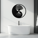 Yin-Yang Tree of Life Metal Wall Art - Harmonious Nature-Inspired Decor - KAF147