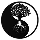 Yin-Yang Tree of Life Metal Wall Art - Harmonious Nature-Inspired Decor - KAF147