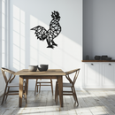 Geometric Rooster Metal Wall Art - Modern Farmhouse Decor - KAF149