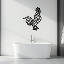 Geometric Rooster Metal Wall Art - Modern Farmhouse Decor - KAF149