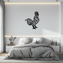 Geometric Rooster Metal Wall Art - Modern Farmhouse Decor - KAF149