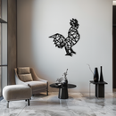Geometric Rooster Metal Wall Art - Modern Farmhouse Decor - KAF149