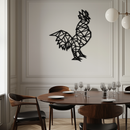 Geometric Rooster Metal Wall Art - Modern Farmhouse Decor - KAF149