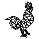 Geometric Rooster Metal Wall Art - Modern Farmhouse Decor - KAF149