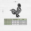 Geometric Rooster Metal Wall Art - Modern Farmhouse Decor - KAF149