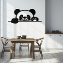 Geometric Panda Metal Wall Art - Playful Minimalist Steel Decor - KAF150