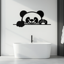 Geometric Panda Metal Wall Art - Playful Minimalist Steel Decor - KAF150