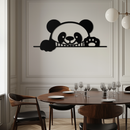Geometric Panda Metal Wall Art - Playful Minimalist Steel Decor - KAF150