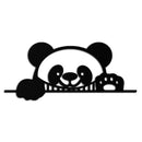 Geometric Panda Metal Wall Art - Playful Minimalist Steel Decor - KAF150