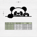 Geometric Panda Metal Wall Art - Playful Minimalist Steel Decor - KAF150
