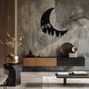 Enchanted Night Moon & Forest Metal Wall Art – Celestial Nature-Inspired Steel Decor - KAF151