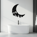 Enchanted Night Moon & Forest Metal Wall Art – Celestial Nature-Inspired Steel Decor - KAF151