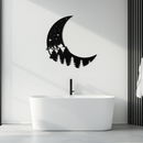 Enchanted Night Moon & Forest Metal Wall Art – Celestial Nature-Inspired Steel Decor - KAF151
