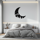 Enchanted Night Moon & Forest Metal Wall Art – Celestial Nature-Inspired Steel Decor - KAF151