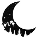 Enchanted Night Moon & Forest Metal Wall Art – Celestial Nature-Inspired Steel Decor - KAF151