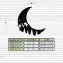 Enchanted Night Moon & Forest Metal Wall Art – Celestial Nature-Inspired Steel Decor - KAF151