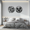 Floral Harmony Metal Wall Art – Elegant Botanical Steel Decor - KAF152