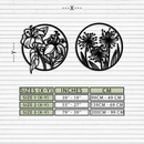 Floral Harmony Metal Wall Art – Elegant Botanical Steel Decor - KAF152