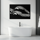 Abstract Female Form Metal Wall Art – Modern Geometric Steel Decor - KAF154