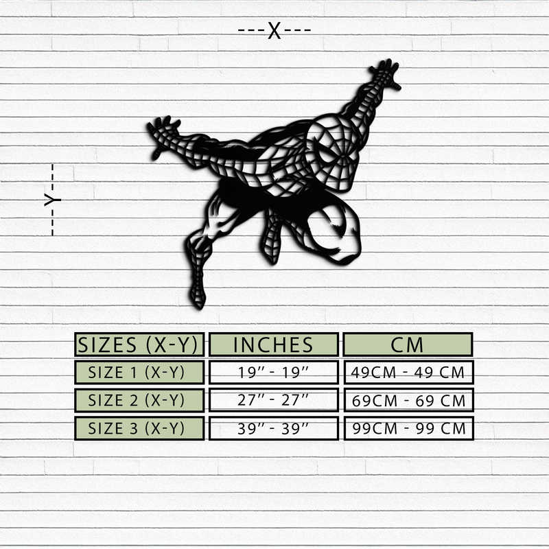 Spider-Man Metal Wall Art - Geometric Superhero Wall Decor - KAF155