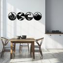 Four Elements Metal Wall Art - Fire, Air, Water, Earth Symbol Set - KAF156