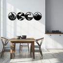 Four Elements Metal Wall Art - Fire, Air, Water, Earth Symbol Set - KAF156