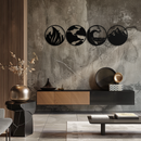 Four Elements Metal Wall Art - Fire, Air, Water, Earth Symbol Set - KAF156