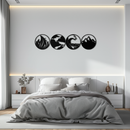 Four Elements Metal Wall Art - Fire, Air, Water, Earth Symbol Set - KAF156
