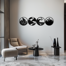 Four Elements Metal Wall Art - Fire, Air, Water, Earth Symbol Set - KAF156