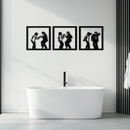 Dancing Silhouettes Metal Wall Art - Modern Minimalist Couple Wall Decor - KAF157