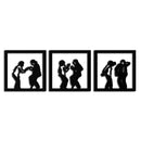 Dancing Silhouettes Metal Wall Art - Modern Minimalist Couple Wall Decor - KAF157