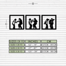 Dancing Silhouettes Metal Wall Art - Modern Minimalist Couple Wall Decor - KAF157