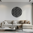 Sacred Geometry Metal Wall Art - Flower of Life Design - KAF158