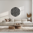 Sacred Geometry Metal Wall Art - Flower of Life Design - KAF158